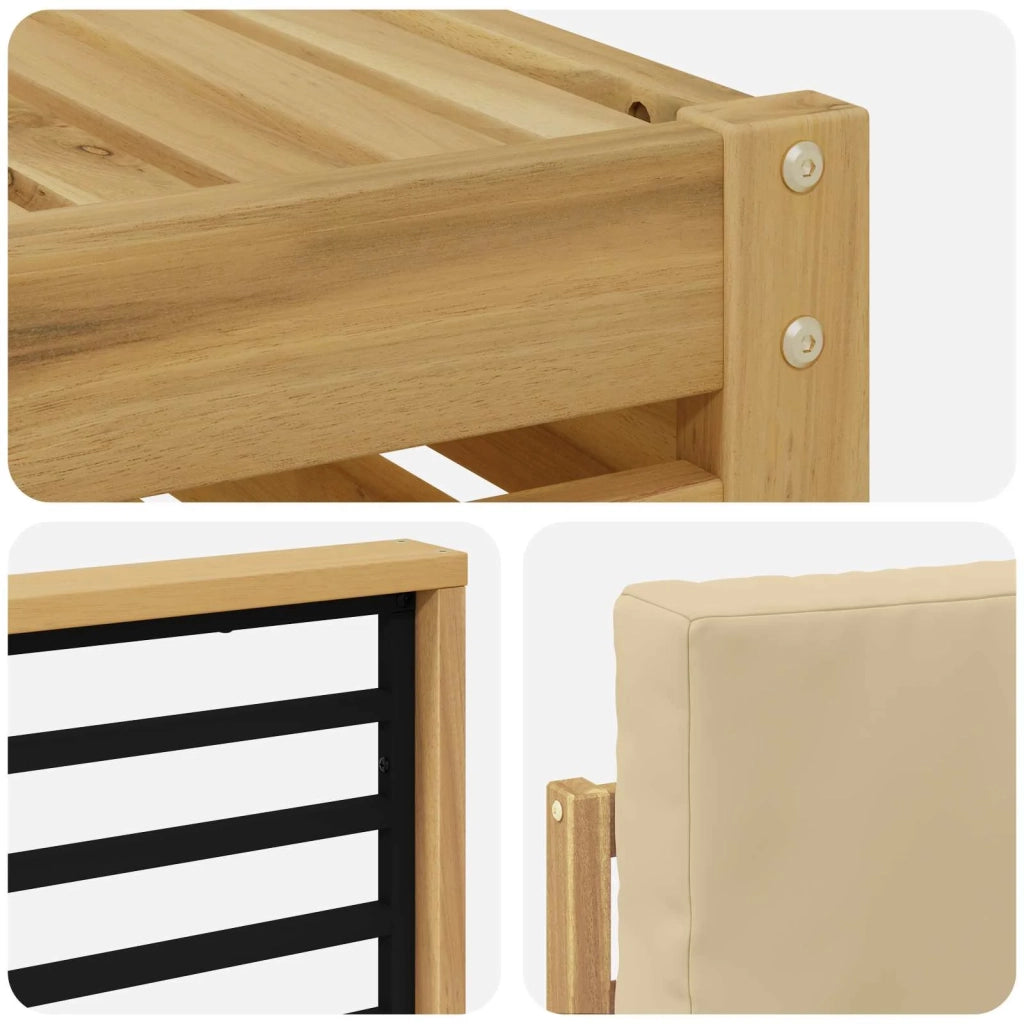 Set di divani da esterno 8 pcs Bianco e Beige 3392328