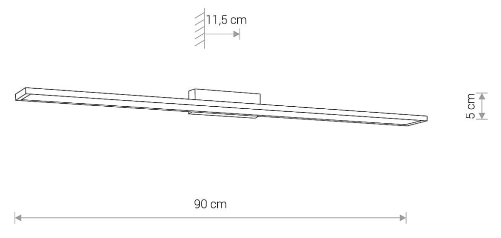 Applique LED Nowodvorski LATH 16W IP44 cromo 90cm