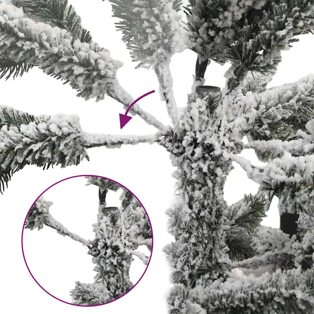 Albero di Natale Artificiale Snodato Foderato di Neve Bianco 42019328