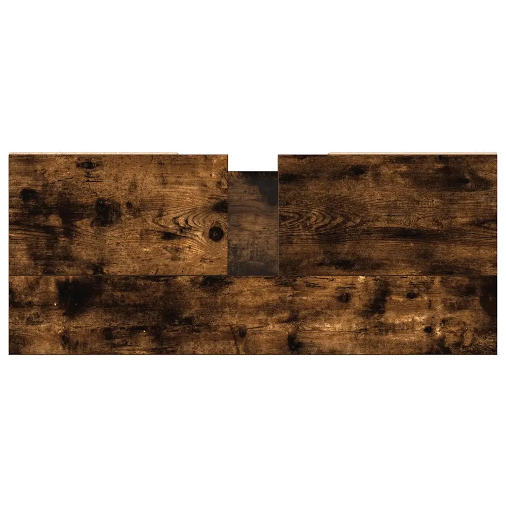 Armadietto Bagno | Armadio da bagno Rovere Fumo 80x33x60 cm in Legno Multistrato