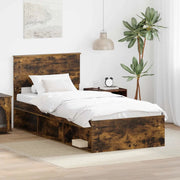 Struttura del letto-Giroletto Rovere fum¨¦ 90 x 200 cm Pino massello 484386