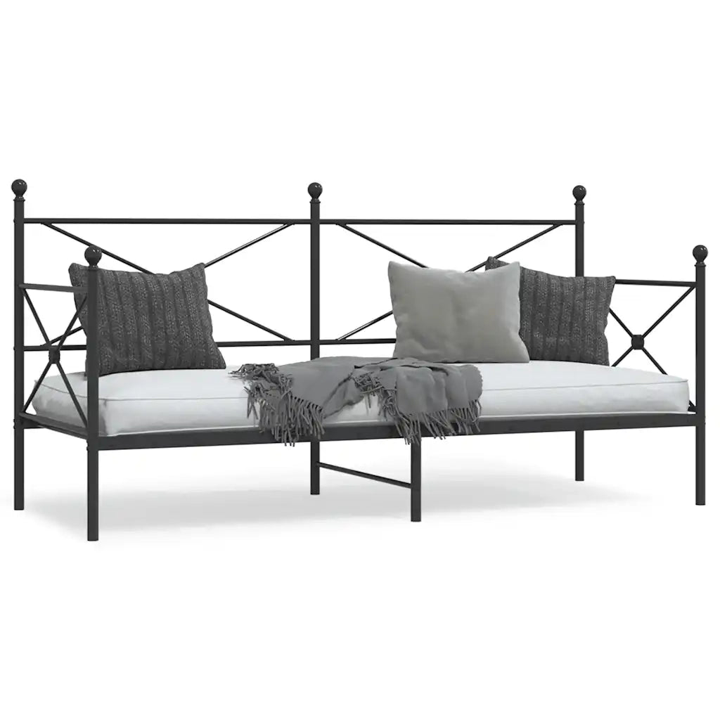 Dormeuse senza Materasso Nero 90x200 cm in Acciaio 4104668