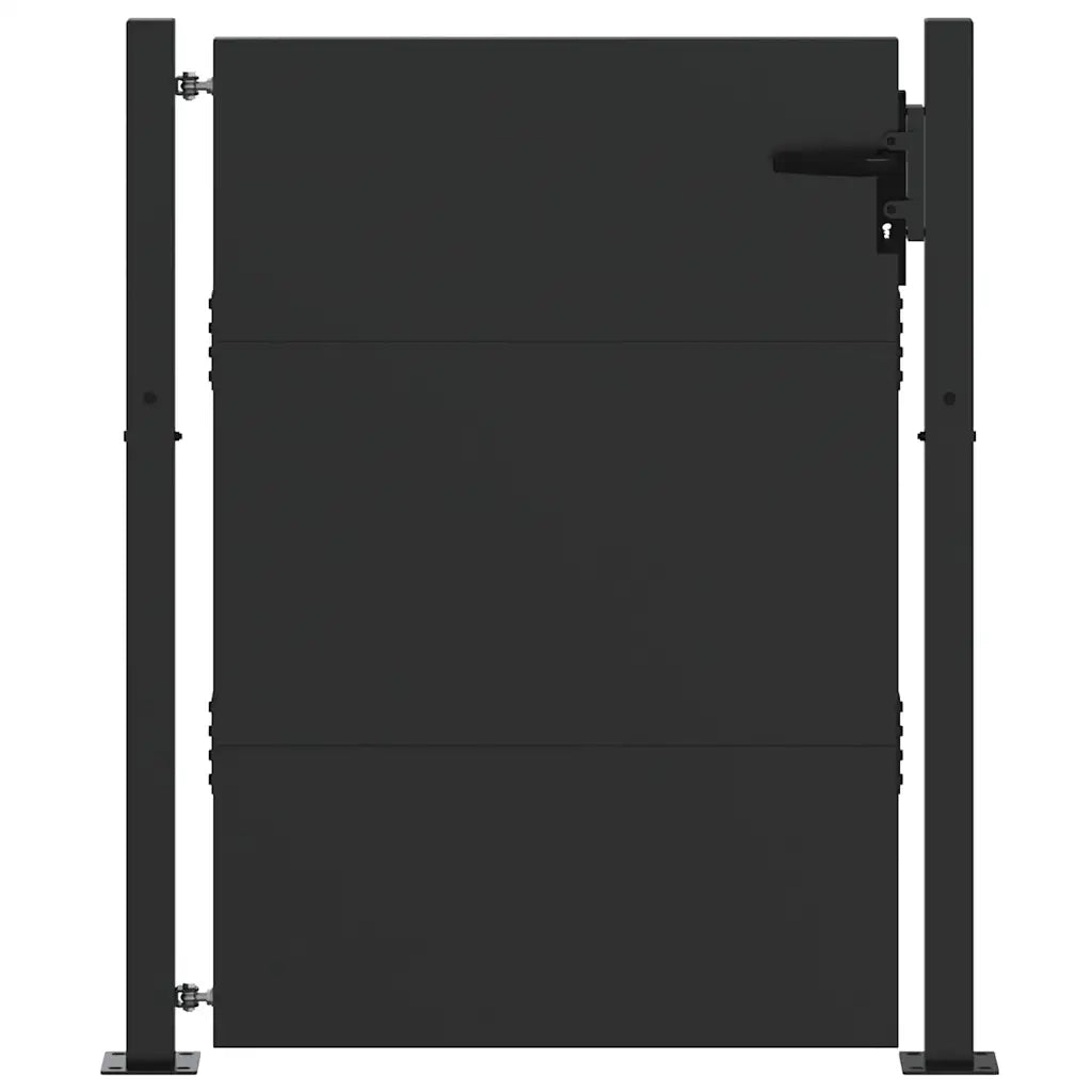 Cancello da giardino con blocco Nero 110 x 155 cm 42015906