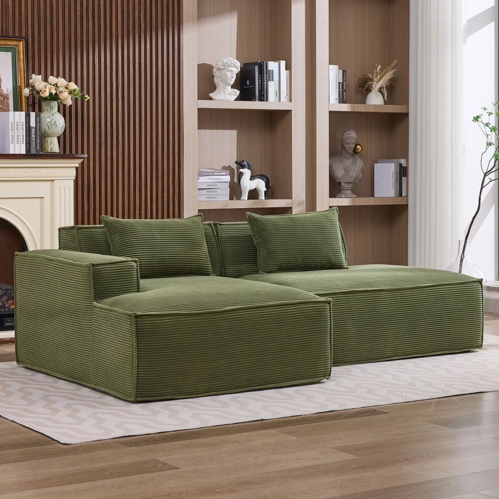 Divano 2 Posti con Cuscini ¨C MINIMAL ¨C Tessuto, 235 cm