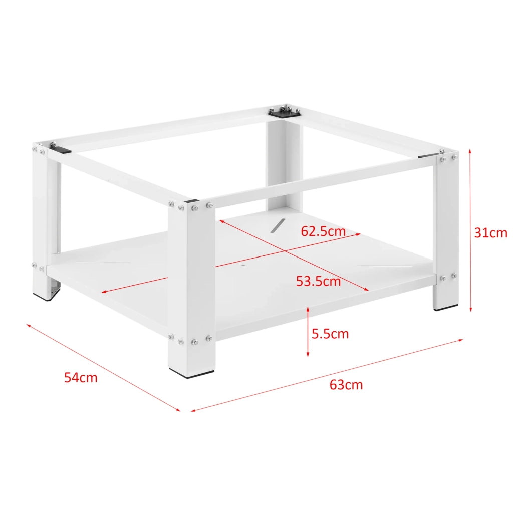 Base con ripiano per lavatrice 63 x 54 x 31 cm bianco 03_0006468