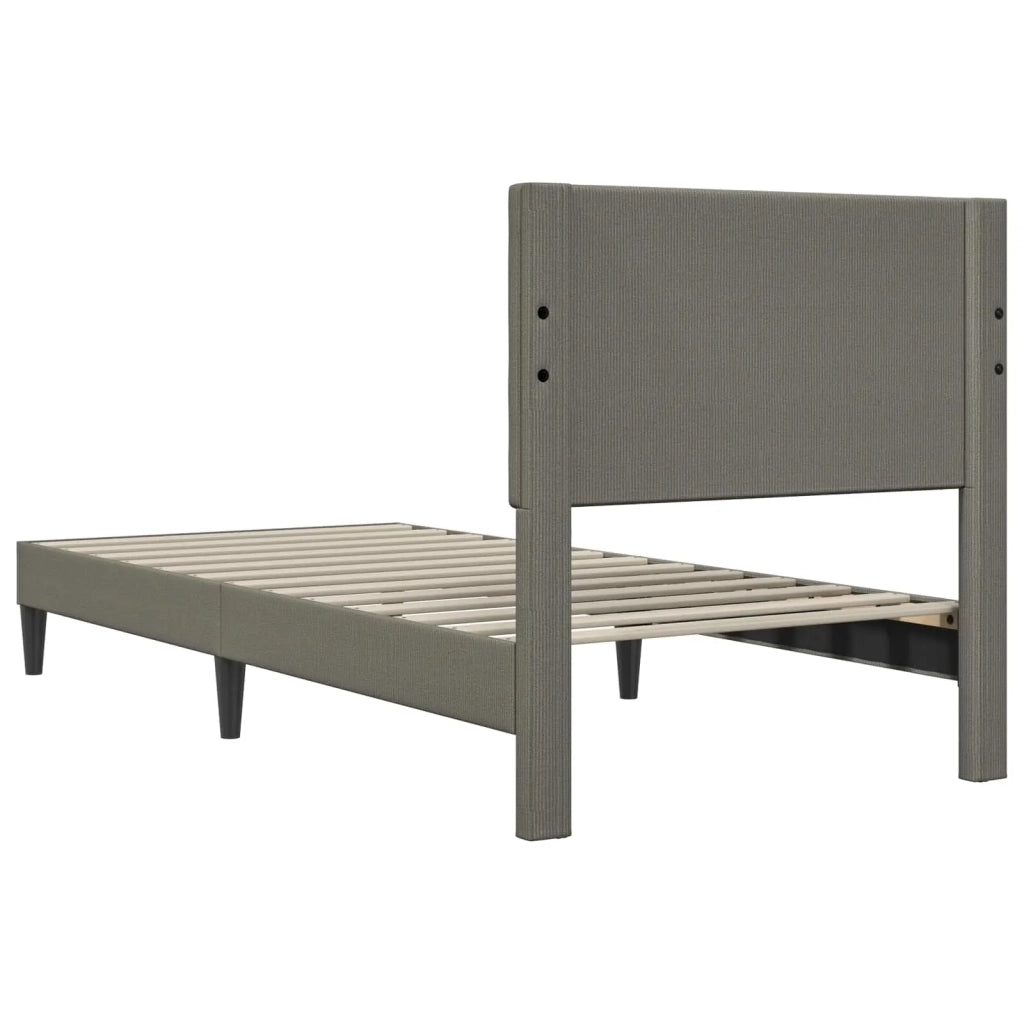 Struttura del letto-Giroletto Grigio Chiaro 80 x 200 cm Tessuto in Cords