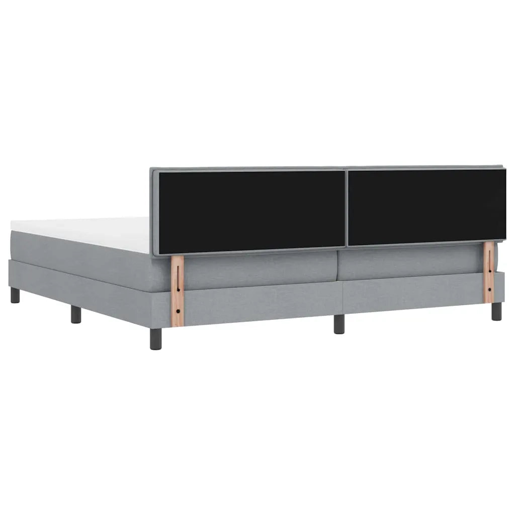 Letto a molle con materasso Grigio chiaro 200 x 200 cm Tessuto 3342310