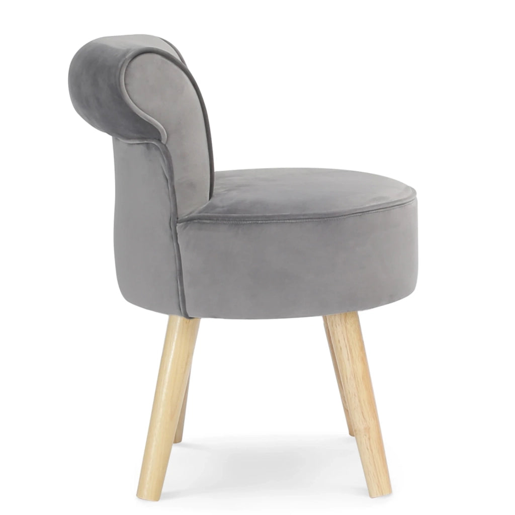 IDMarket - Poltrona Frog in velluto grigio