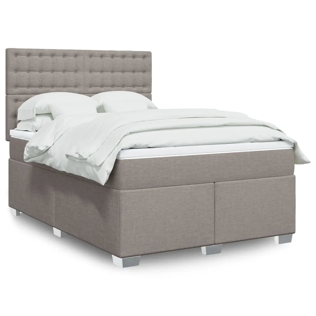 Giroletto a Molle con Materasso Tortora 160x200 cm in Tessuto 3290557