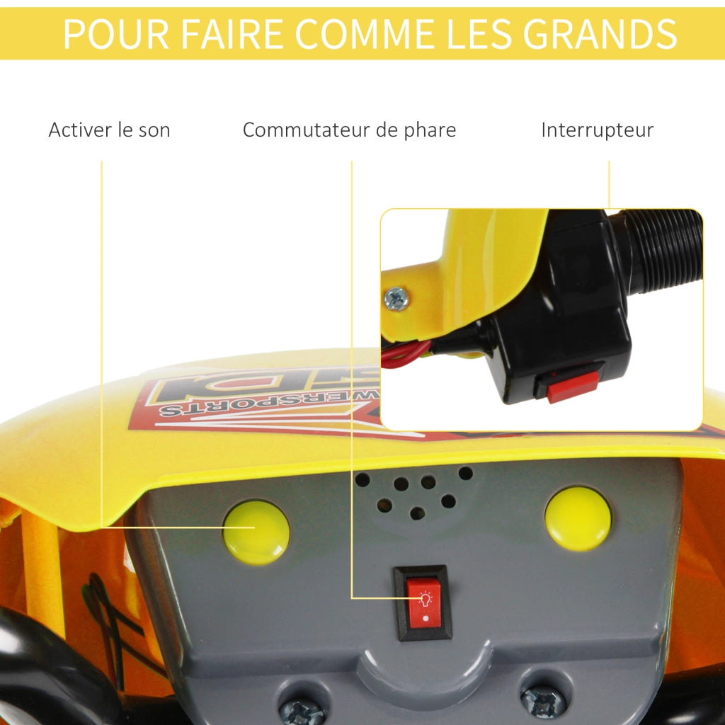 Moto Elettrica per Bambini Cross ¨C Minimal ¨C Giallo e Nero 25KG