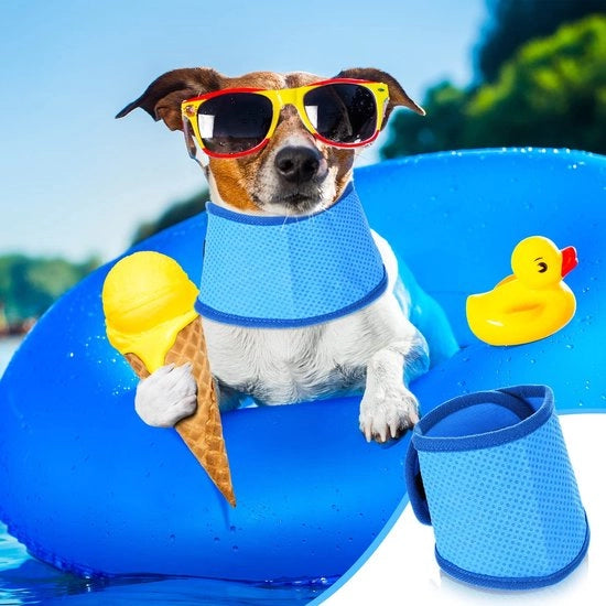 Accessorio di raffreddamento per cani - Adattabile per piccoli e medi cani - Sottile sciarpa raffreddante - Accessorio estivo - Materiale PVA