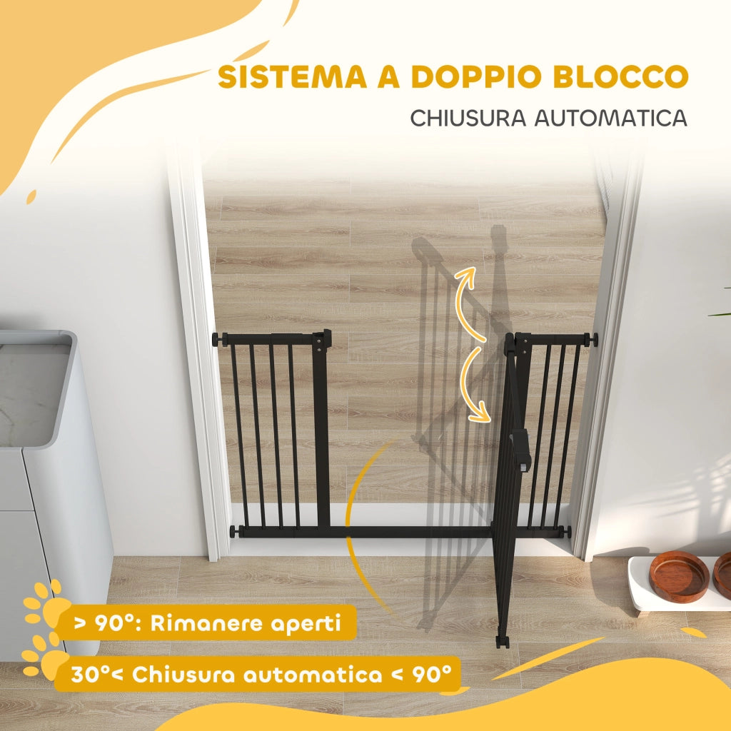 Cancellino per Cani Regolabile ¨C Minimal ¨C Nero, 100 cm