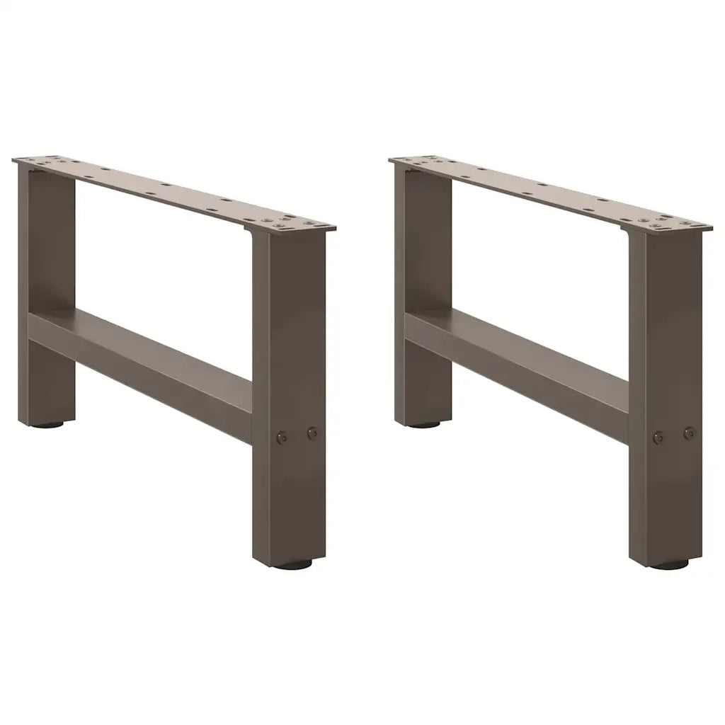 Gambe per Tavolino da Caff¨¨ in Acciaio Naturale 2 pz | Piede del tavolo 70x(30-31) cm Acciaio