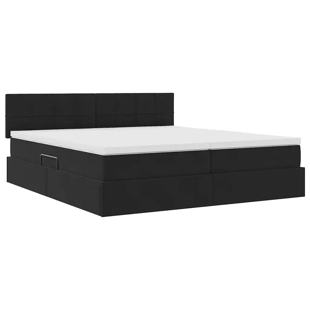 Letto con Contenitore con materasso Nero 90 x 200 cm 3370975