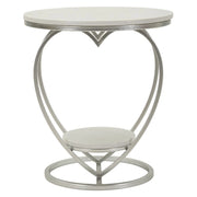 Tavolinetto Heart Argento cm ø 40x45,5