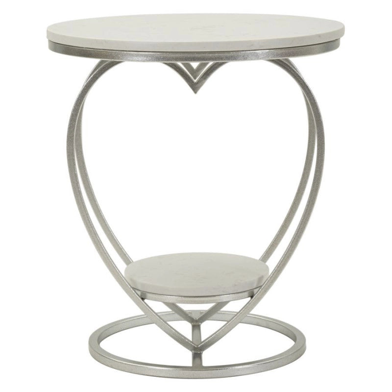 Tavolinetto Heart Argento cm ø 40x45,5