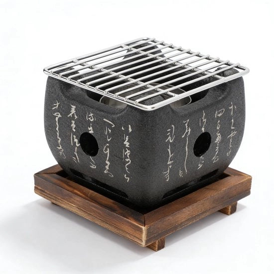 Griglia da Barbecue Portatile - Lega di Alluminio - Multifunzionale - Piastra di Griglia - Compatta - Progetto Innovativo - 16,5x14,5cm - Griglia