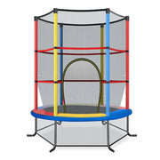 Trampolino da giardino 165 x 165 x 161 cm con rete di sicurezza a 360° e struttura stabile in PVC colorato 20_0014494