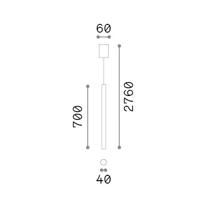 Lampada Da Sospensione LOOK Nero 28W Dimmerabile Ideal Lux