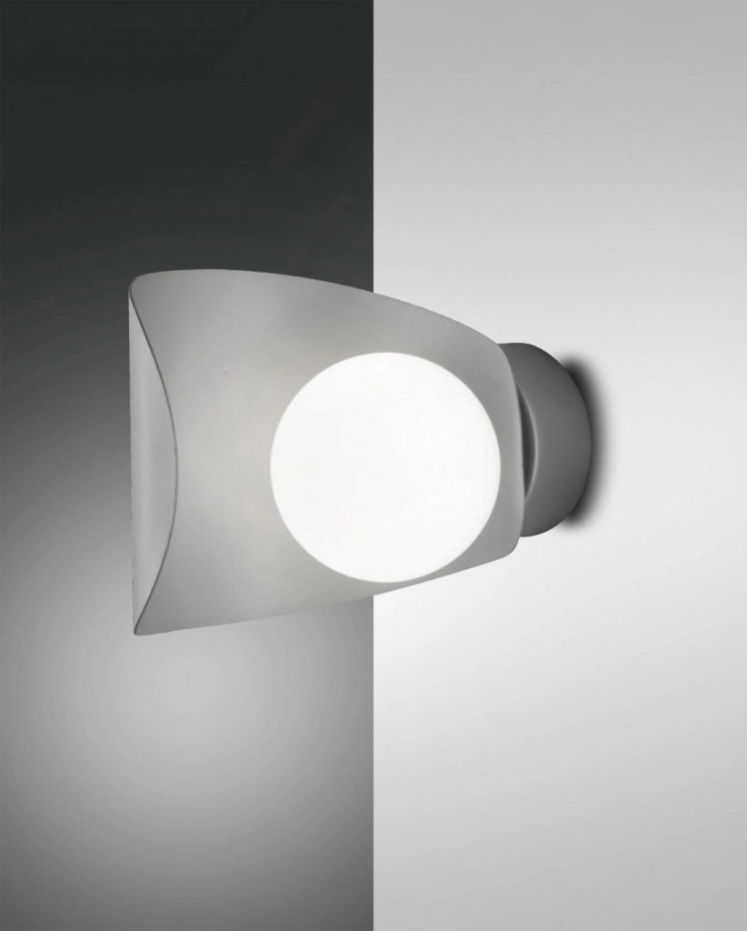 ADRIA APPLIQUE ARGENTO A LED 3000K - 6W - 540 lm ORIENTABILE IP20 IN METALLO E VETRO