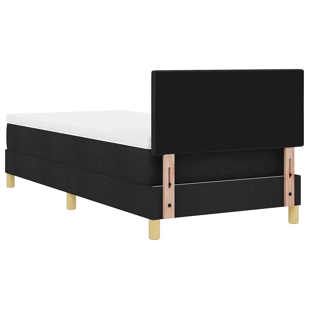 Letto a Sorgente LED con strisce LED Nero 90 x 190 cm Tessuto 3342403