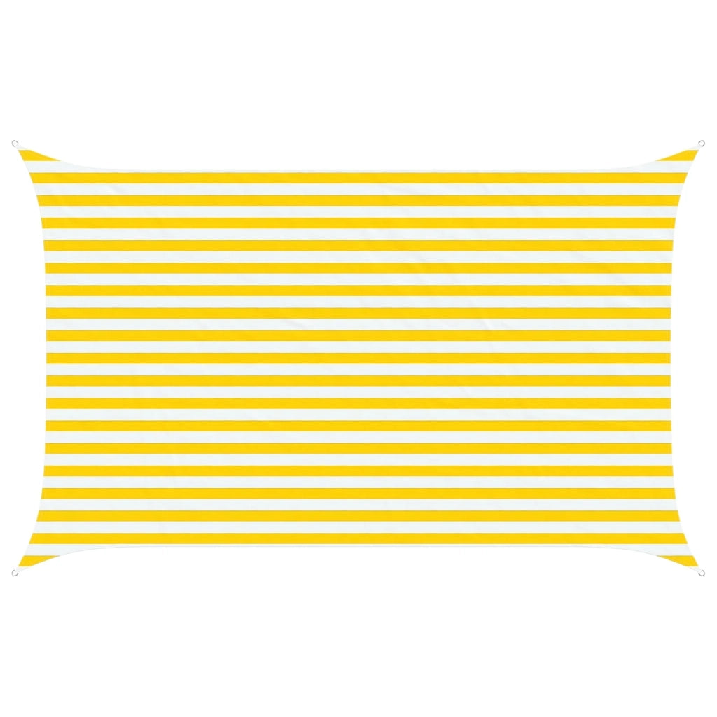 Vela da ombra solare Giallo e Bianco 4 x 2,5 m 42031066