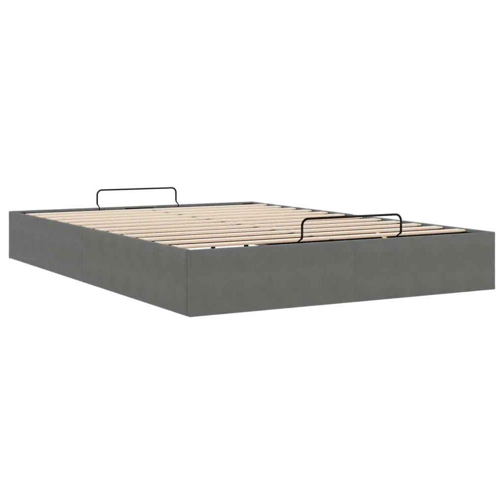 Letto ottomano Grigio Scuro 153 x 203 cm Velluto 3403075