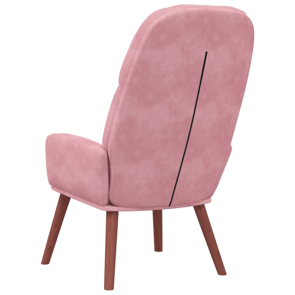 Sedia Relax Rosa in Velluto 4102614