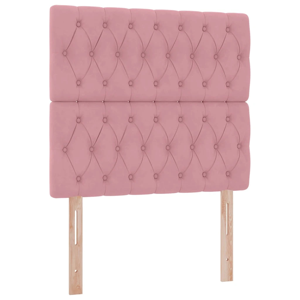 Letto con contenitore e materasso Rosa 90 x 200 cm Velluto 3372068
