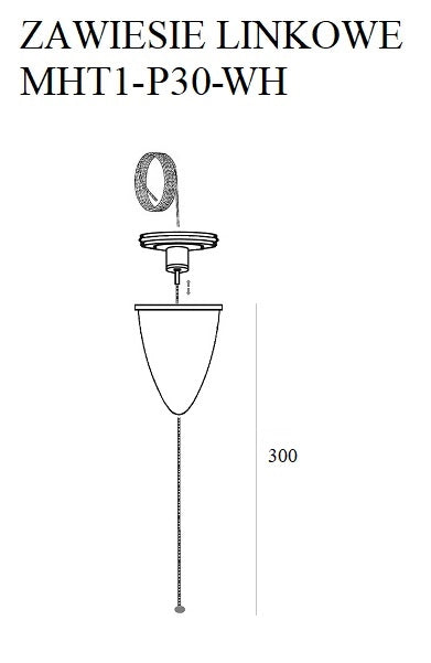 Cavo sospensione 3m bianco regolabile per binario 3F Maxlight