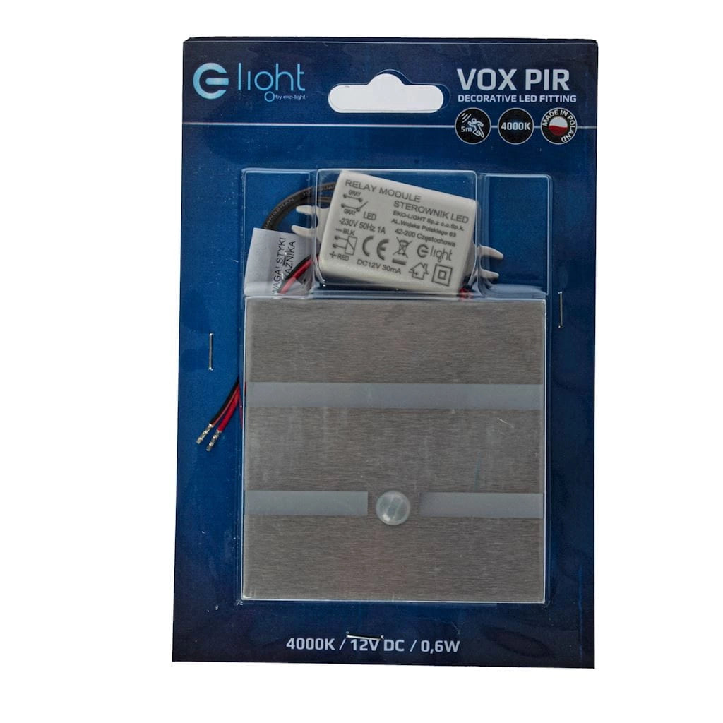 Lampada scala con sensore movimento LED 0,6W 12V VOX Eko-Light