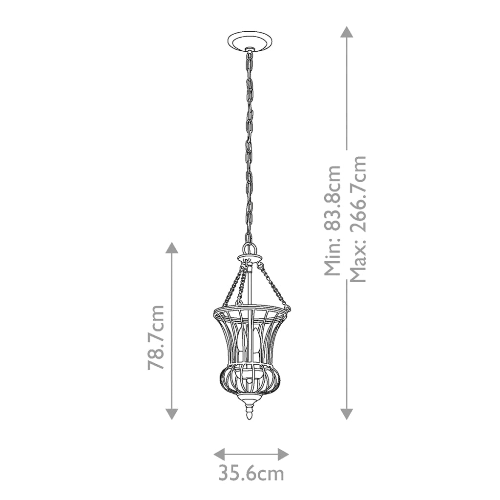 Lampada a sospensione Calla oro anticato 2xE14 Kichler