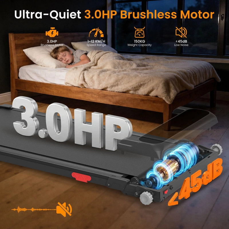Tapis roulant pieghevole | Regolazione inclinazione | 3,0 HP | Ultra-silenzioso | 1¨C12 km/h | Controllo tramite App Smart | Design ammortizzato