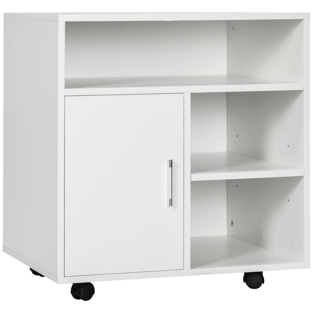 Scrivania con cassetti e scaffale ¨C Zephmum ¨C Bianco 90x50x75 cm