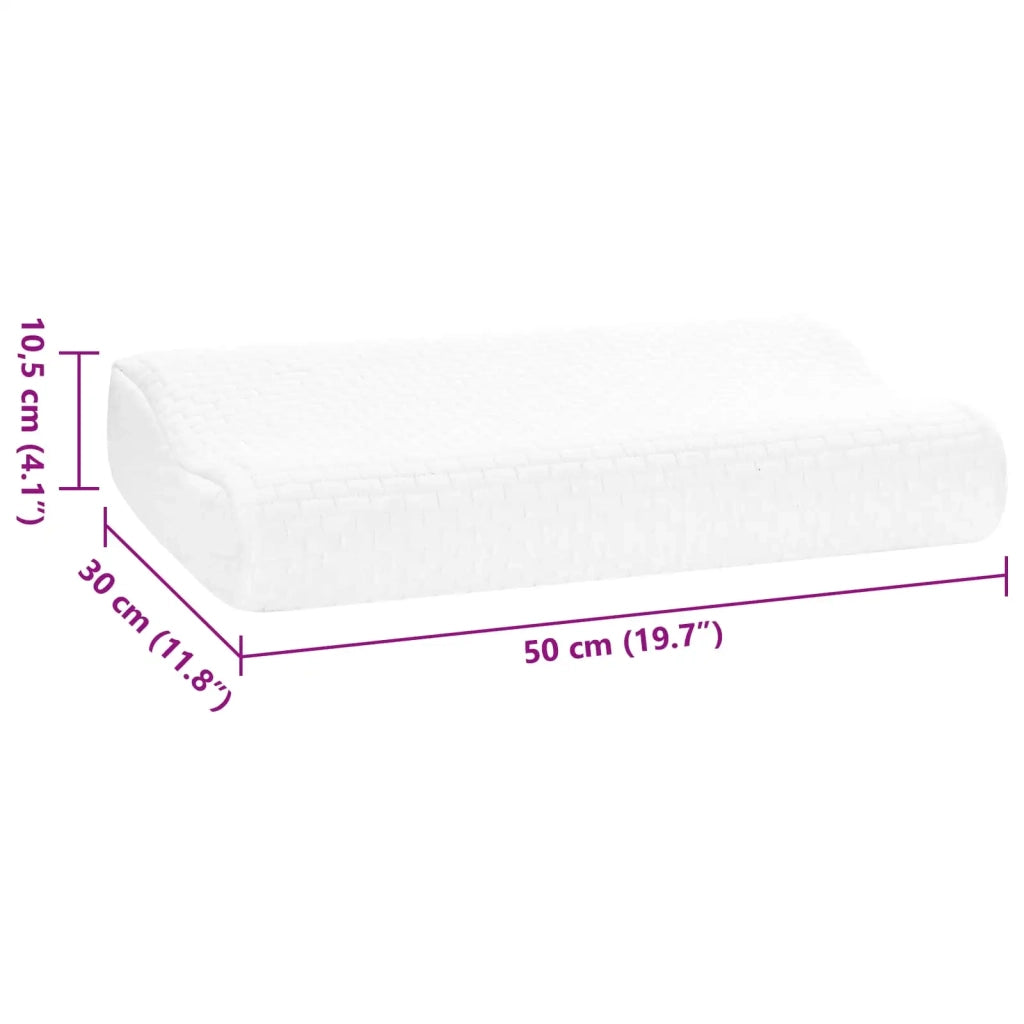 Cuscino da Letto Bianco 50 x 30 x 10,5 cm Schiuma Memory 42020208