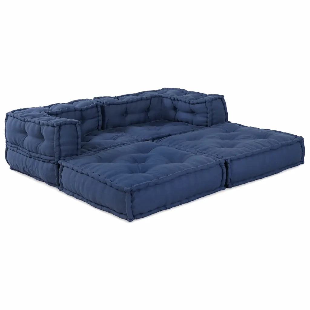 Unità di Divano Modulare 2 pcs Indaco 140 x 70 x 56 cm Tessuto 3315086