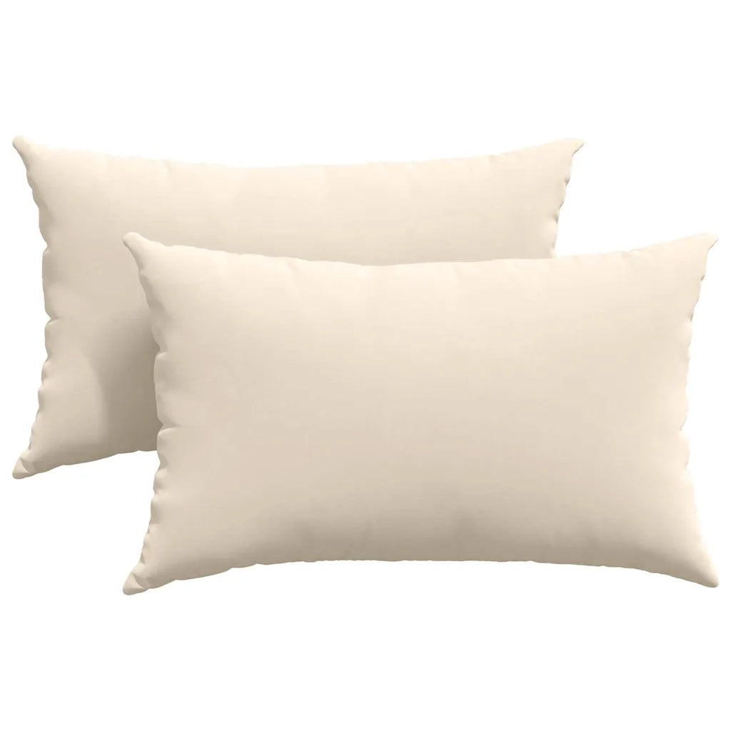 Cuscini da Divano 2 pcs Beige 50 x 30 cm Tessuto 42013644