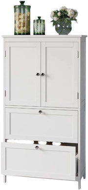 Cassettiera da bagno - cassettiera da cucina - cassettiera per la conservazione - Design classico in MDF - 30 x 60 x 110 cm