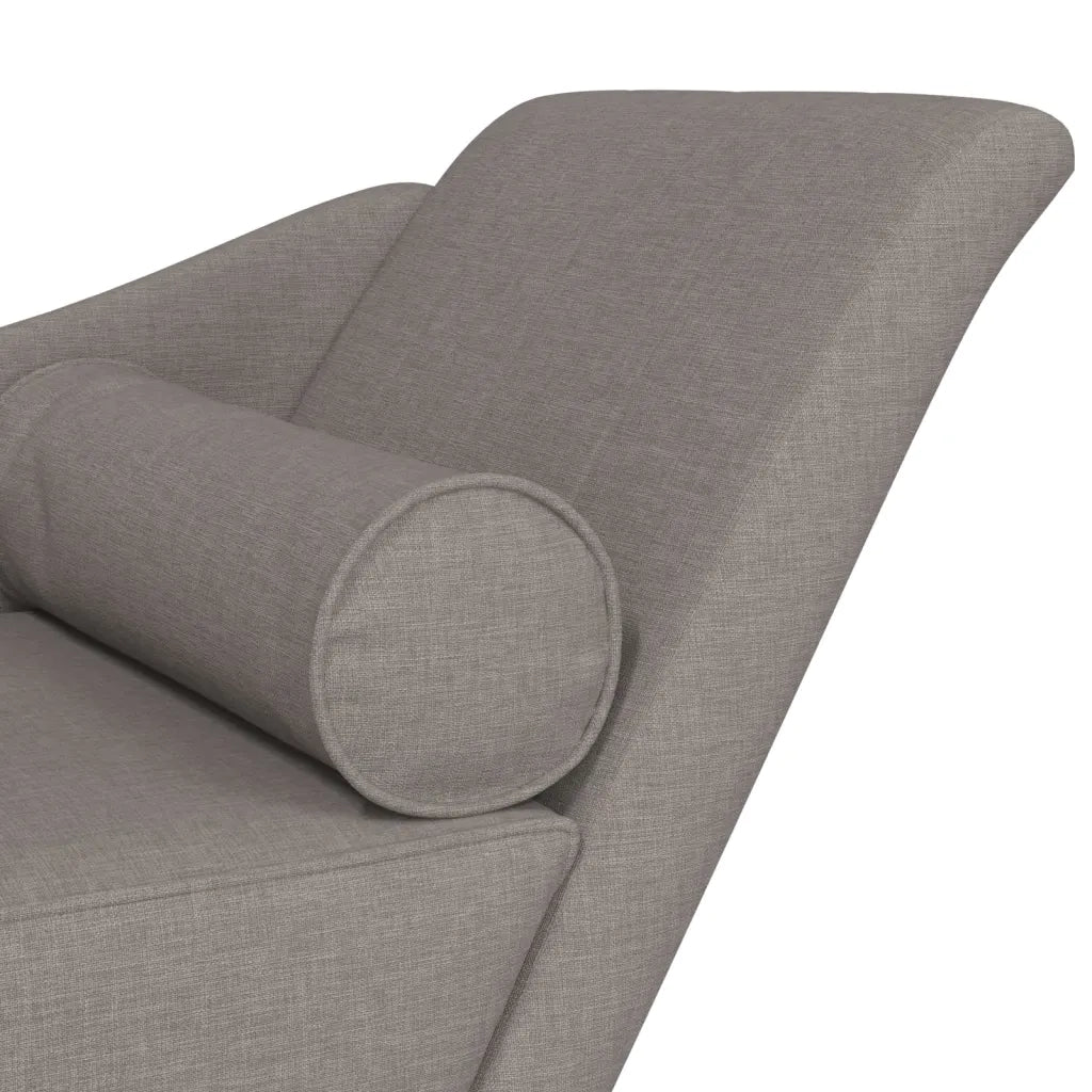 Chaise Longue con Cuscini Tortora in Tessuto CFW3529128