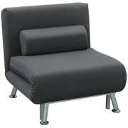 Poltrona Letto Reclinabile ¨C Xylo ¨C Tessuto Velluto Grigio Scuro 75x70x75 cm