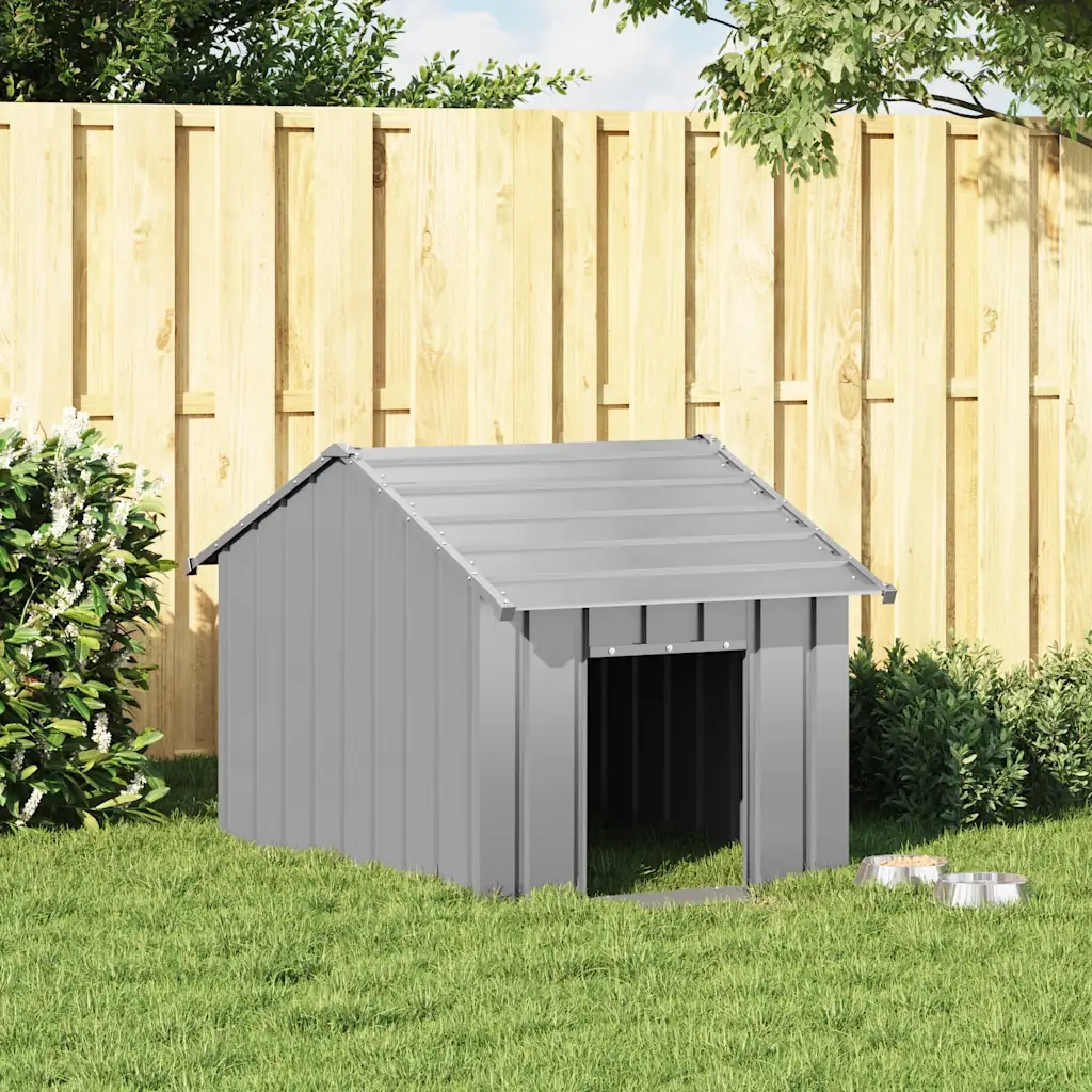 Casetta per Cani con Tetto 83x130x85 cm Acciaio Zincato CFW6811198