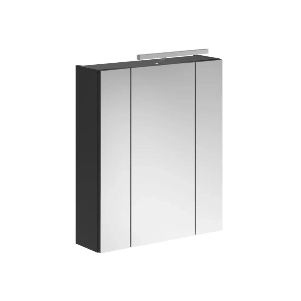 Mobile da bagno con specchio e LED - Nero lucido - KLEANKIN