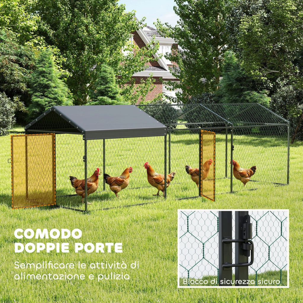Pollaio per Galline ¨C Minimal ¨C Acciaio Zincato 3x1x1m