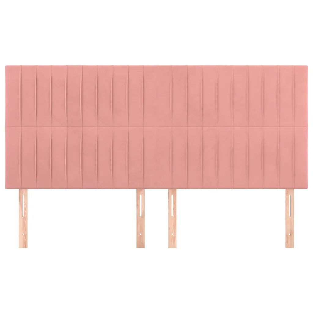 Testiera | Testata Rosa 160x5x118/128 cm Velluto