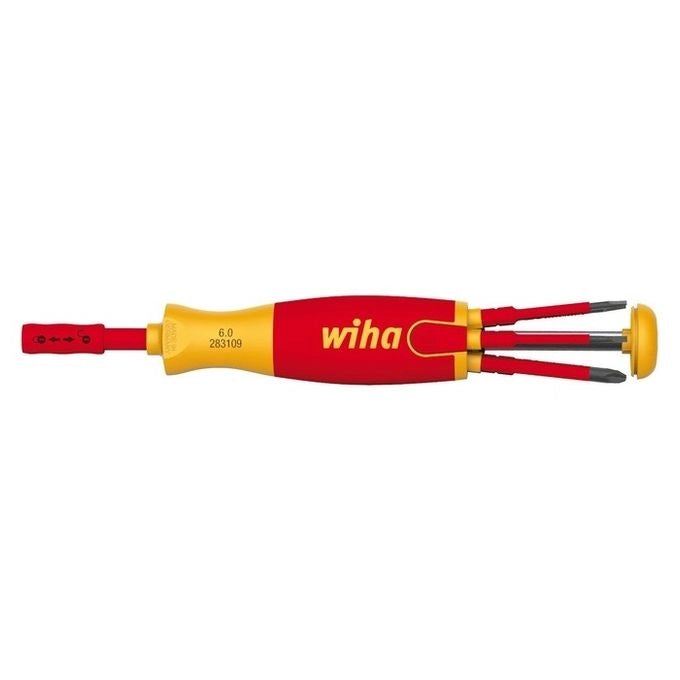 Wiha 38611 LiftUp electric Cacciavite con caricatore di punte 6 pz incluse VDE IEC 60900 1000 V AC colore Rosso Giallo