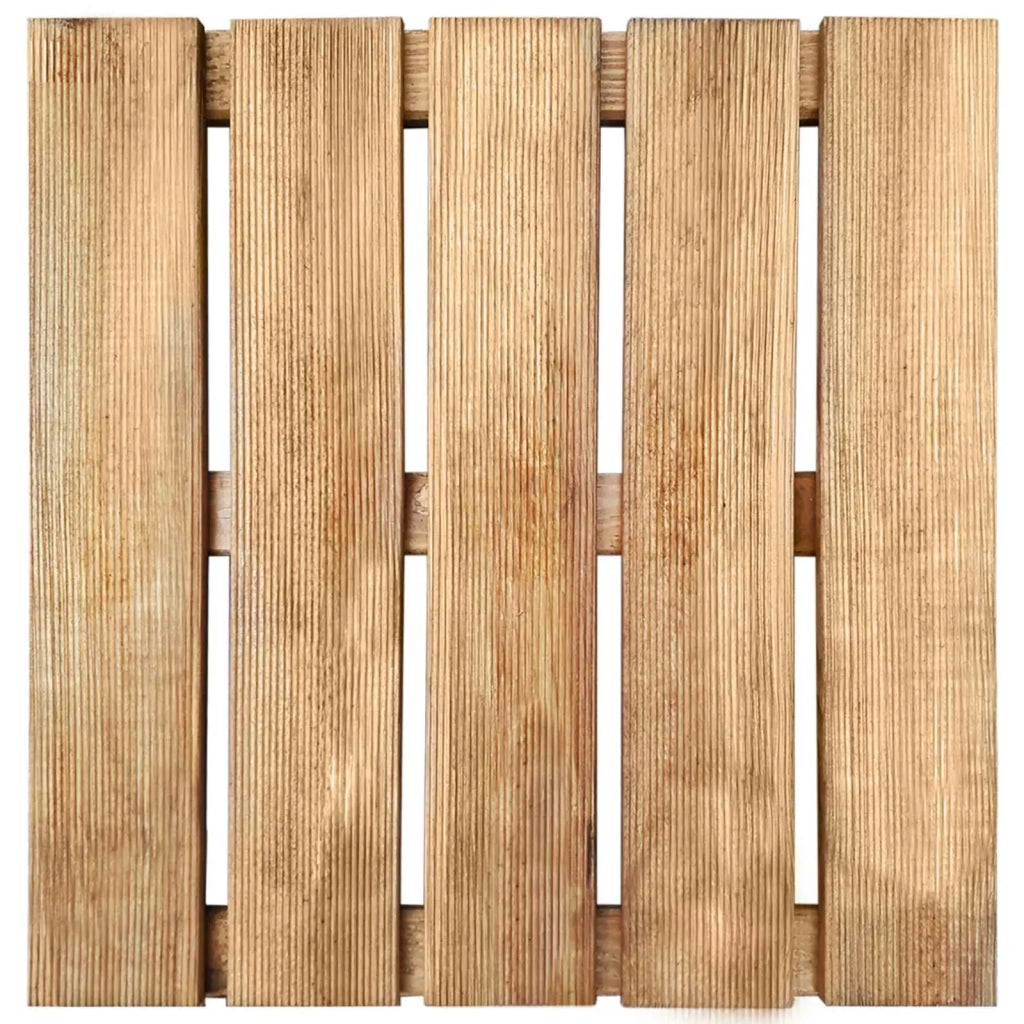 Piastrella per Decking 12 pcs Marrone 50 x 50 cm 3444823