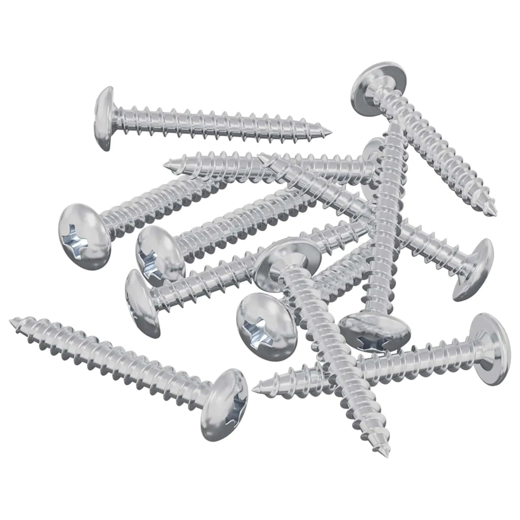 Viti in Legno 8451 pcs Argento Acciaio