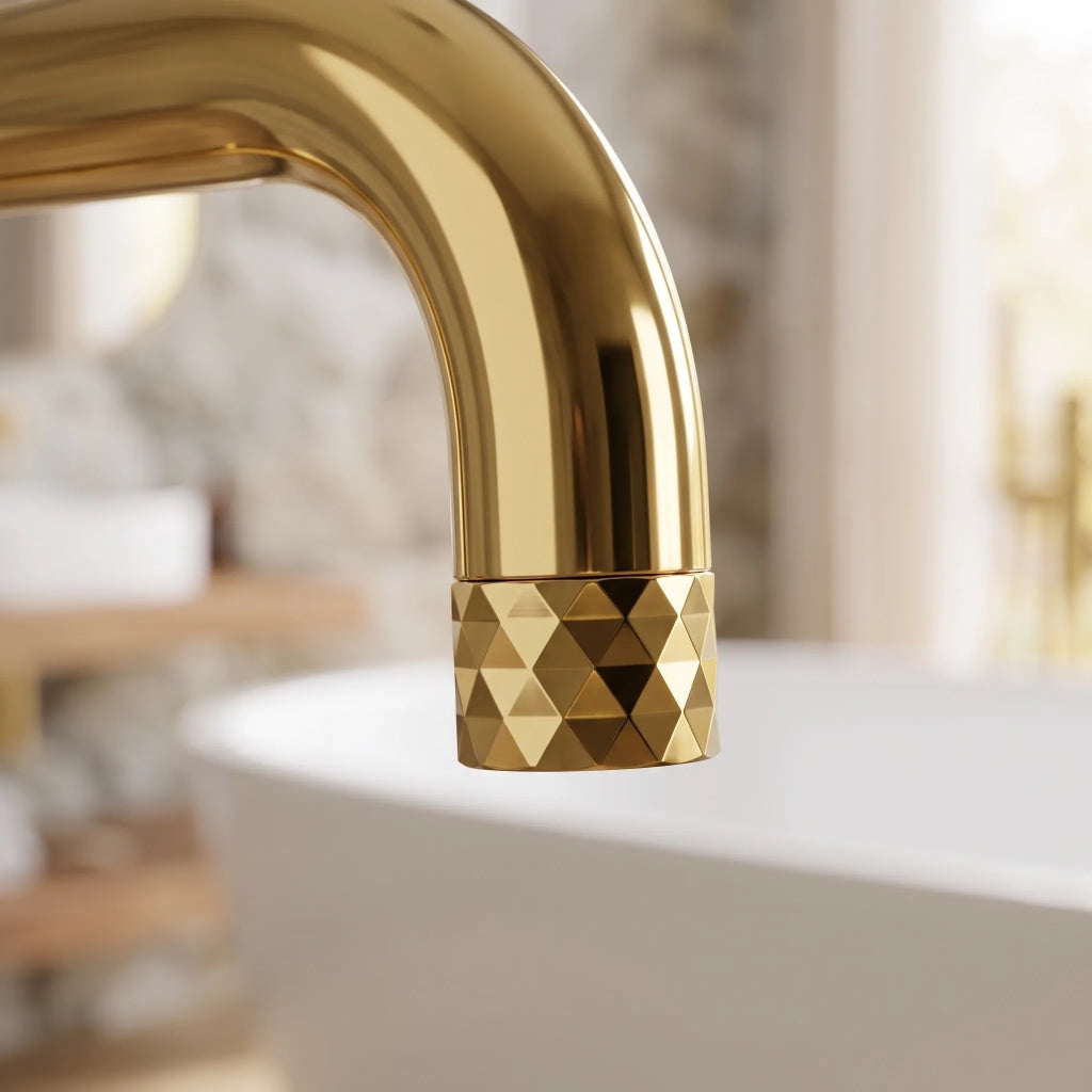 Rubinetto Indipendente Rea Lungo Diamond Gold