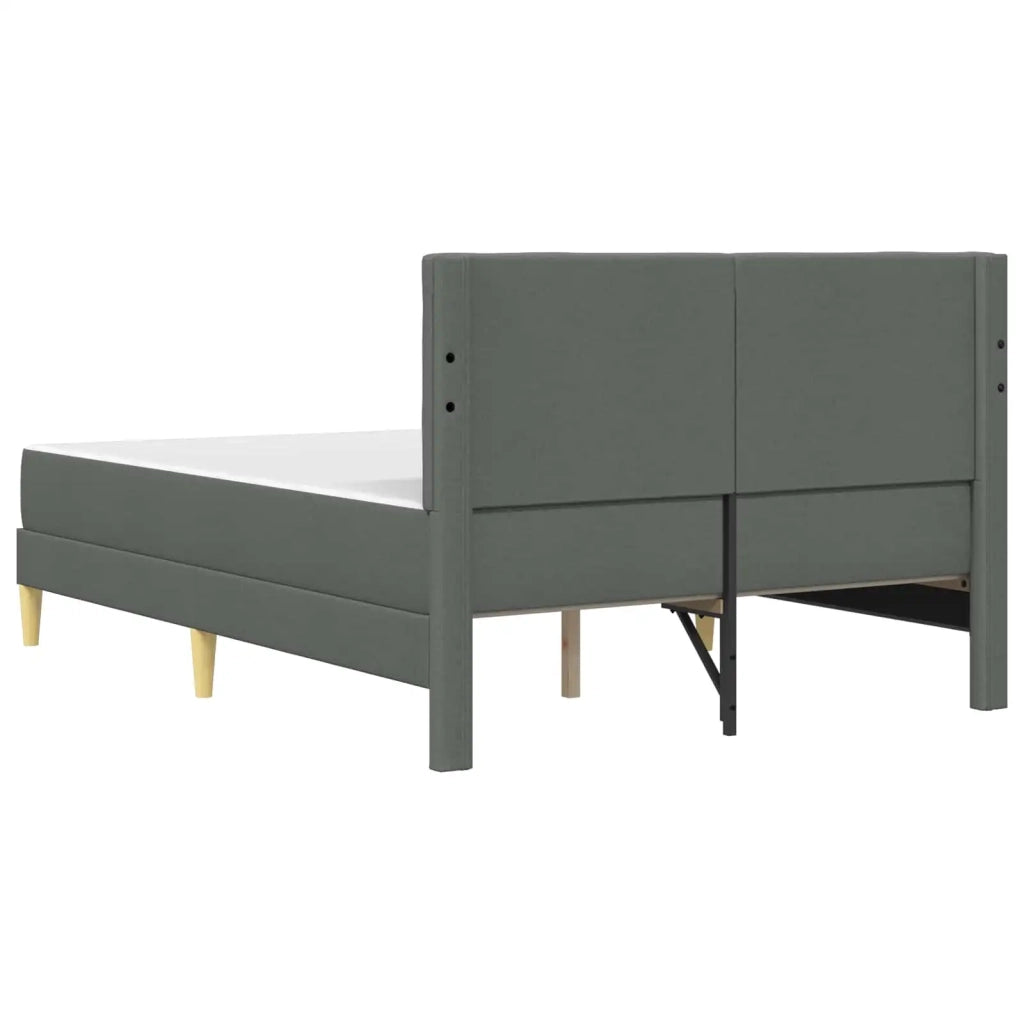 Struttura letto con materasso-Giroletto Grigio scuro 120 x 190 cm Tessuto