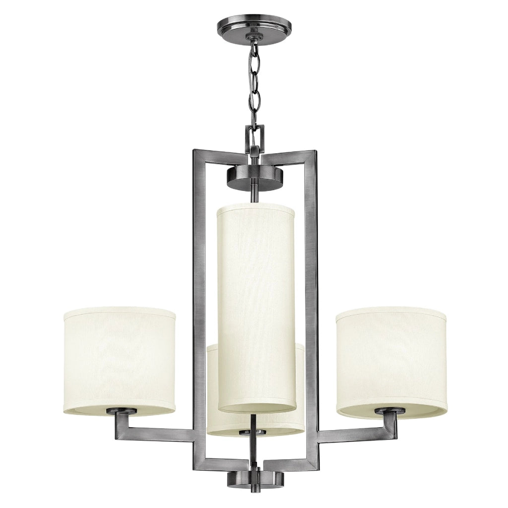 Lampadario moderno Hampton nichel antico 4xE27 Hinkley